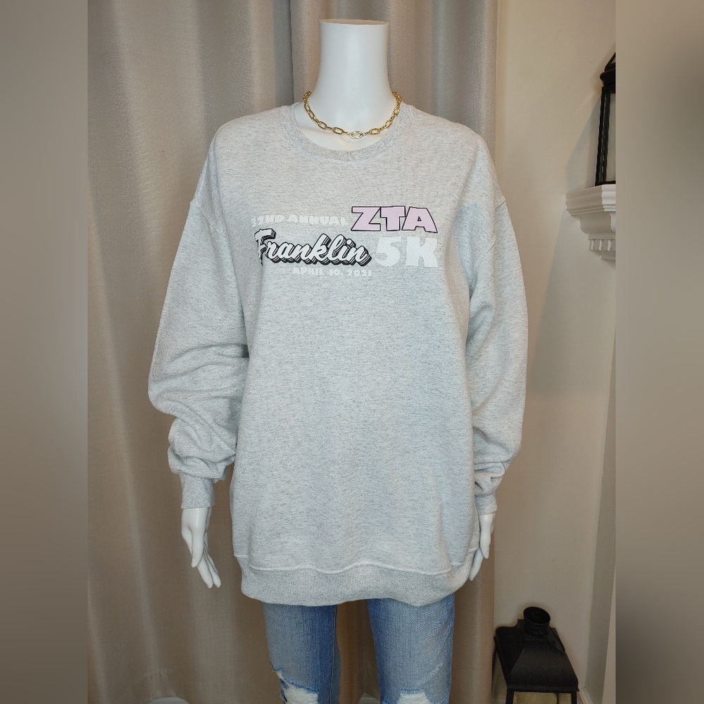 ZETA TAU ALPHA SWEATSHIRT, GRAY L